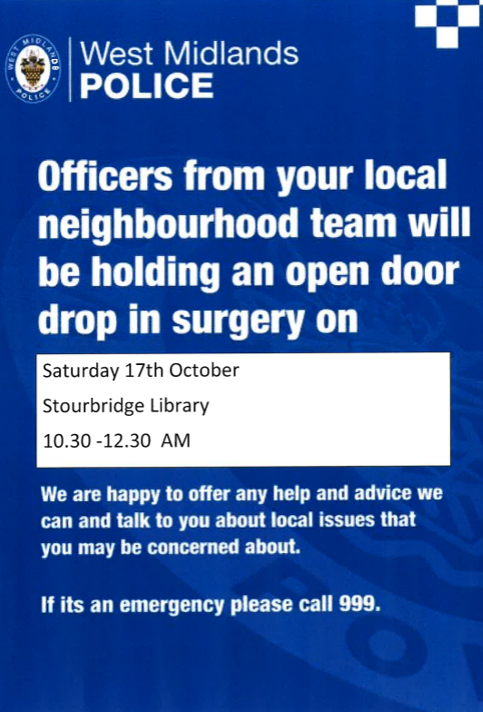 Stourbridge Library - Police Drop in Surgery